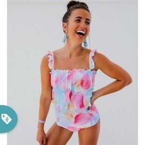 RAD Swim Betsy Smocked Tankini